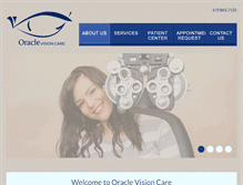 Tablet Screenshot of oraclevisioncare.com